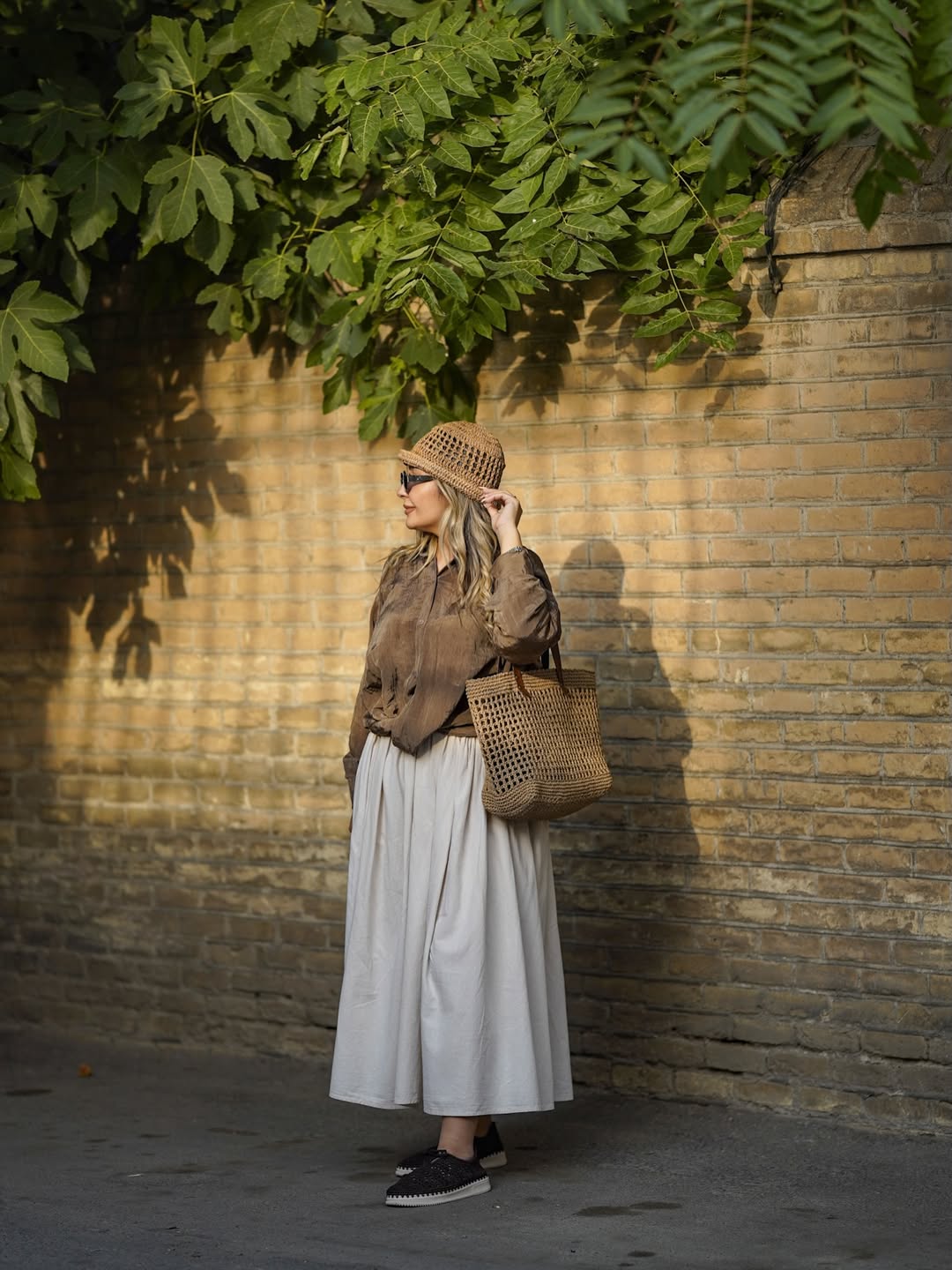کلاه رافیا طبیعی